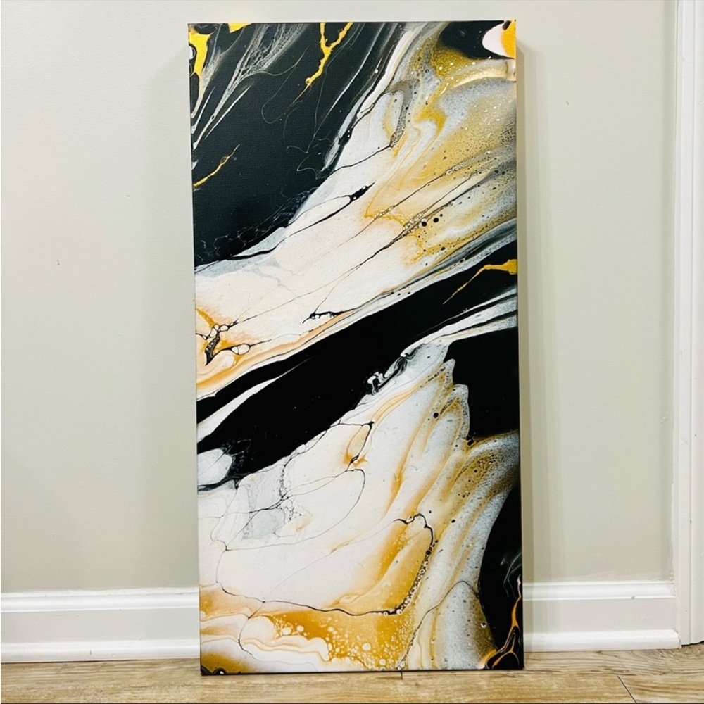 Golden Waves on a Canvas